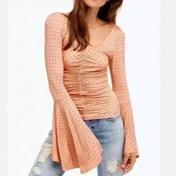 Free People What a Babe Polka Dot Top - Picture 1 of 2